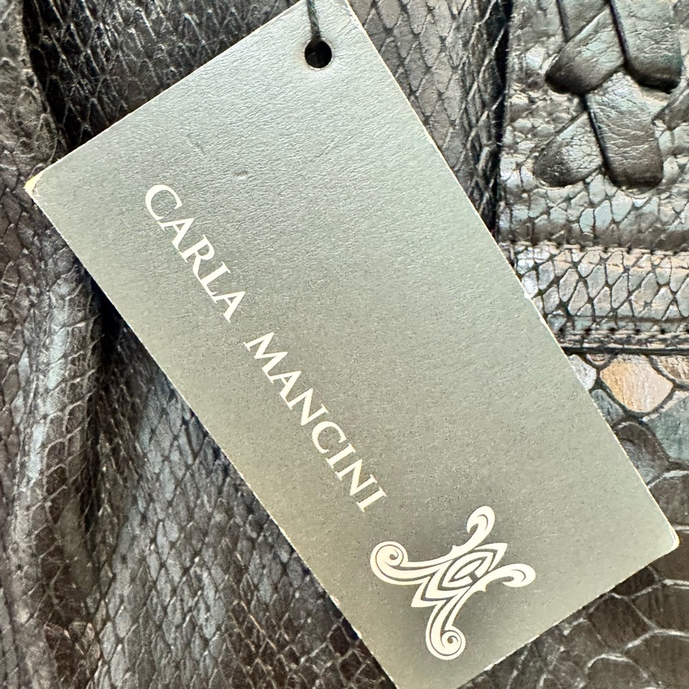 NWT Carla Mancini Python Leather Handbag NWT - image 3